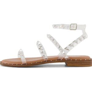 CUSHIONAIRE Women's Triana Studded Ankle strap sandal with Memory Foam